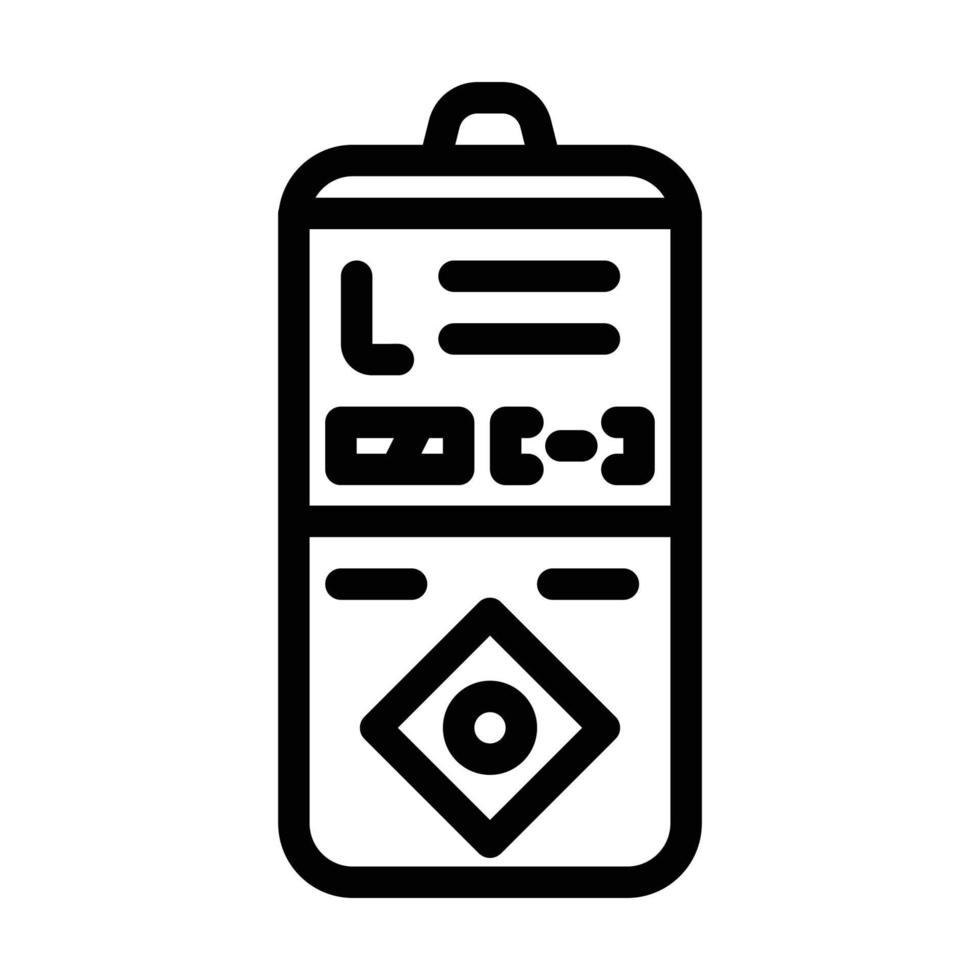 shutter release remote control line icon vector illustration