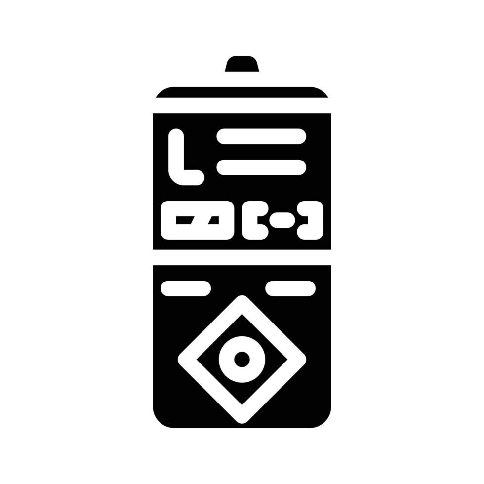 shutter release remote control glyph icon vector illustration