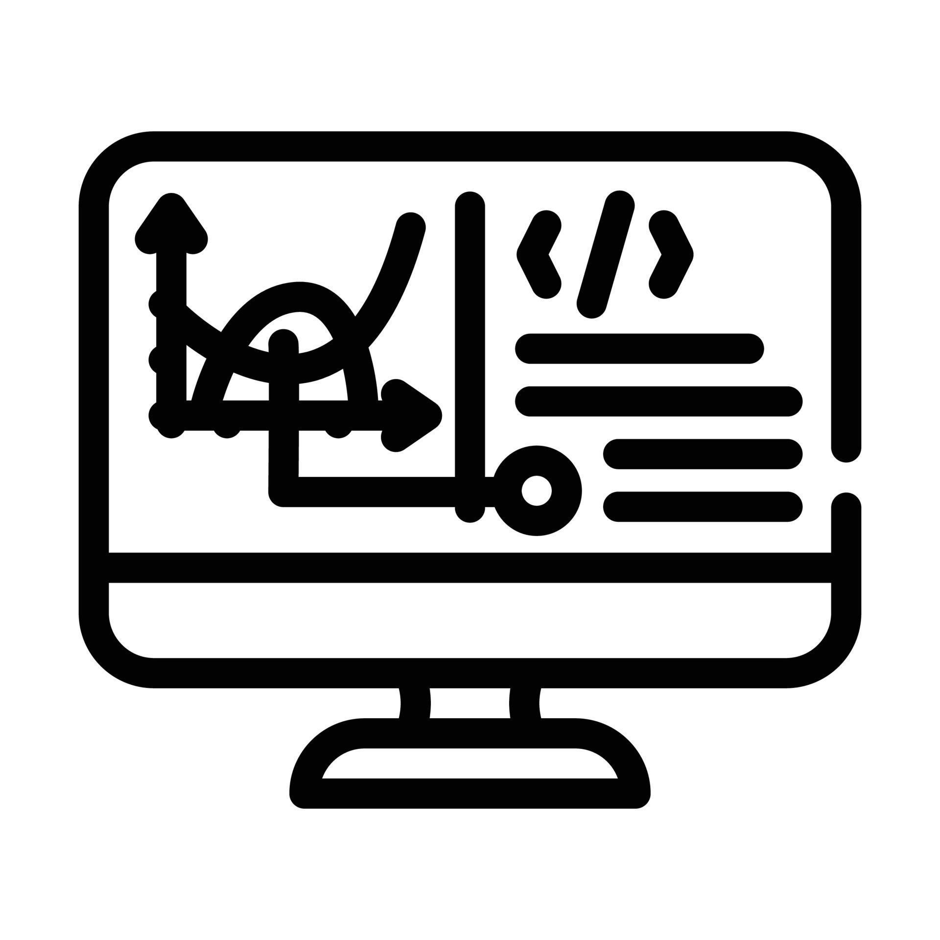programming software data science line icon vector illustration ...