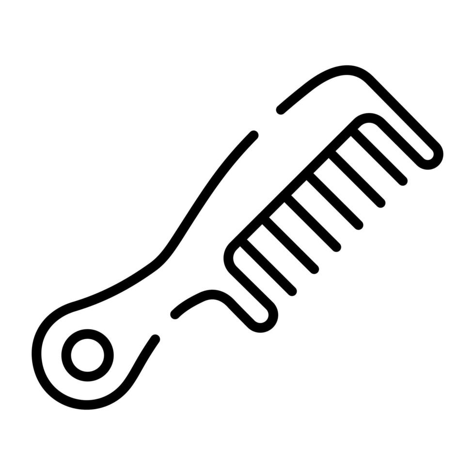 Well design icon of hair comb, editable vector