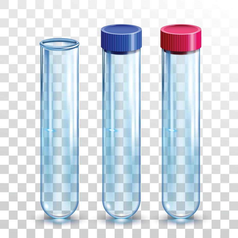 Test Tubes Empty Laboratory Glassware Set Vector