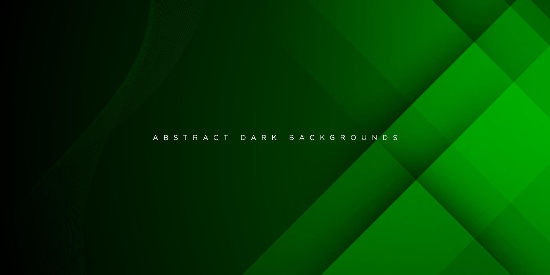 Gradiente verde oscuro de bacgkround abstracto con sombra. Fondo simple de rectángulo abstracto para banner, brocure, diseño de presentación y vector card.eps10 de negocios