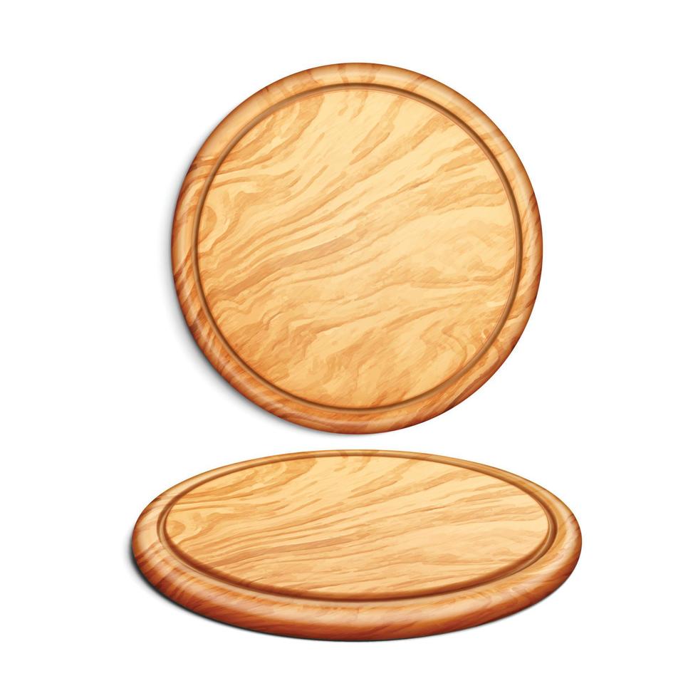 Pizza Board Accessory For Fat Food Set Vector