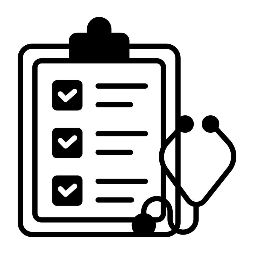 Health checkup, health report vector icon in trendy style