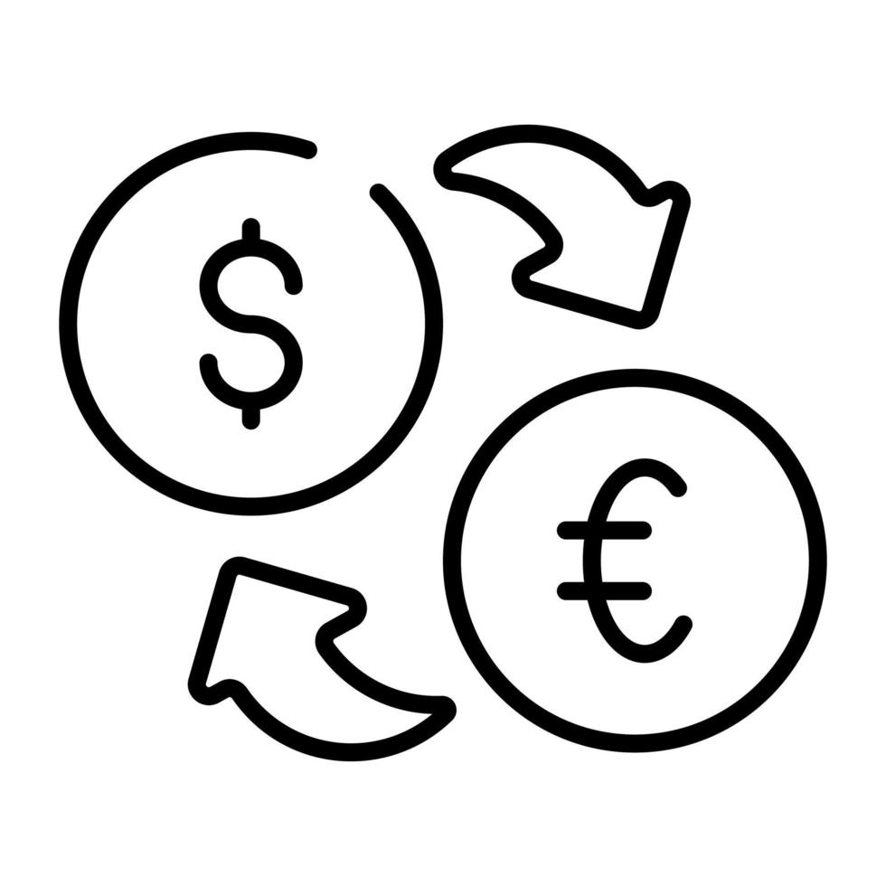 An amazing icon of money exchange for premium use vector