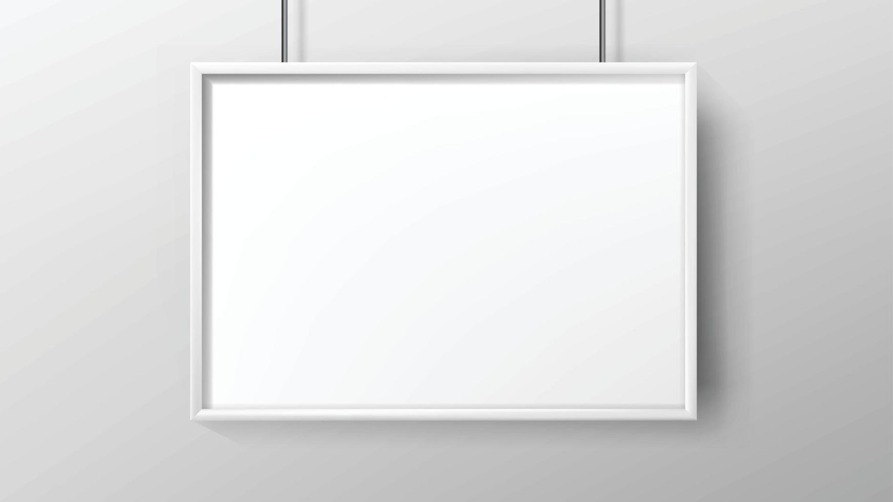 Poster Blank Advertisement Paper With Frame Vector