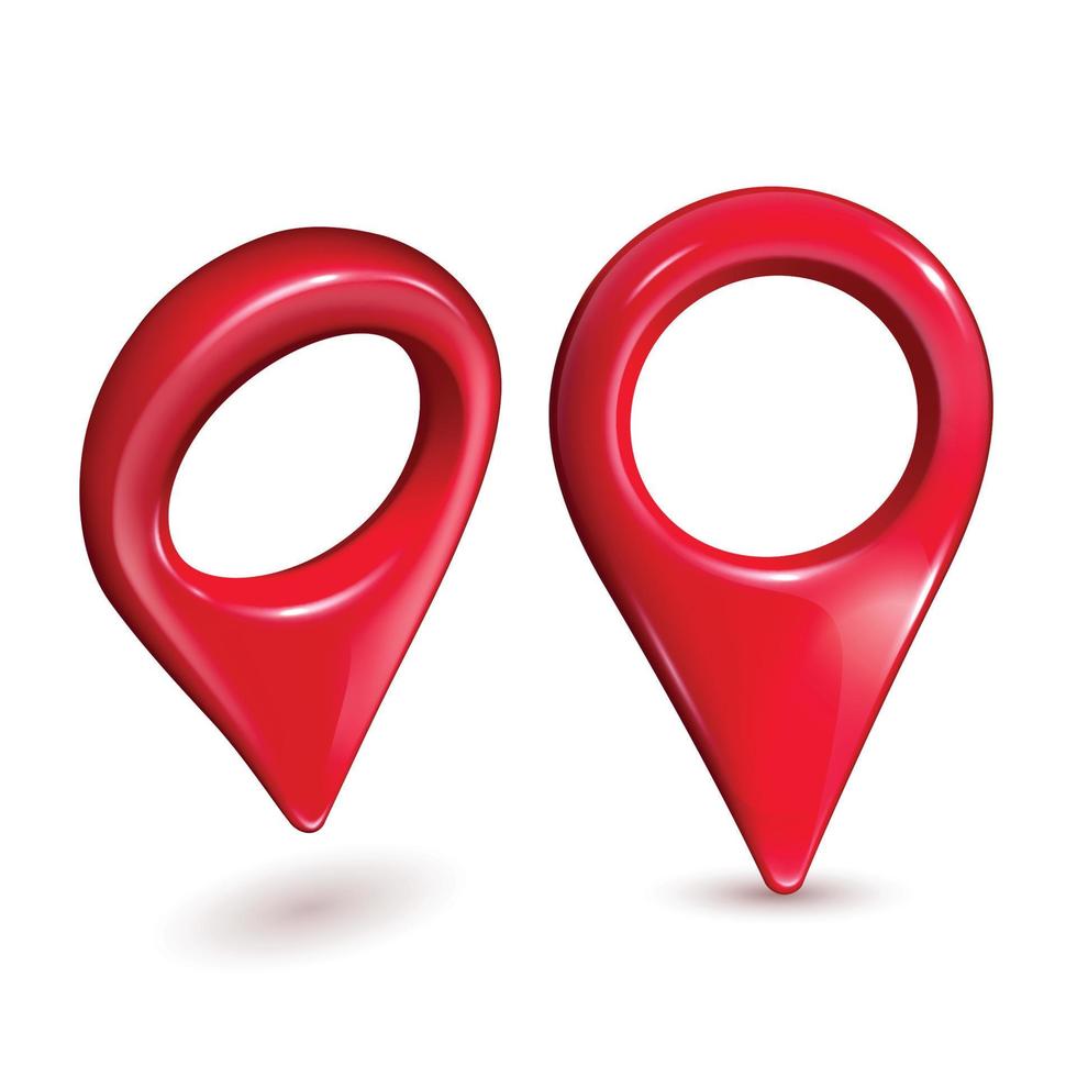 Map Pointer Gps Location Modern Symbol Set Vector