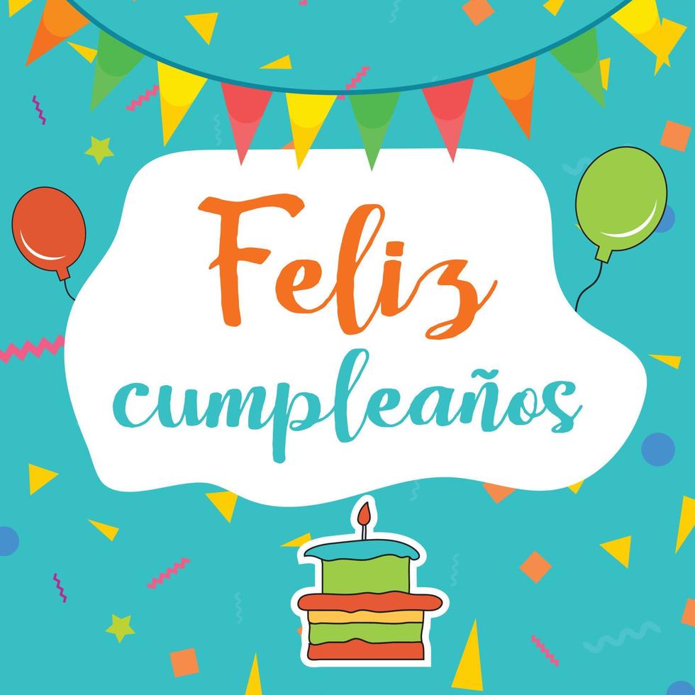 pancarta de cumpleaños, vector, pastel vector