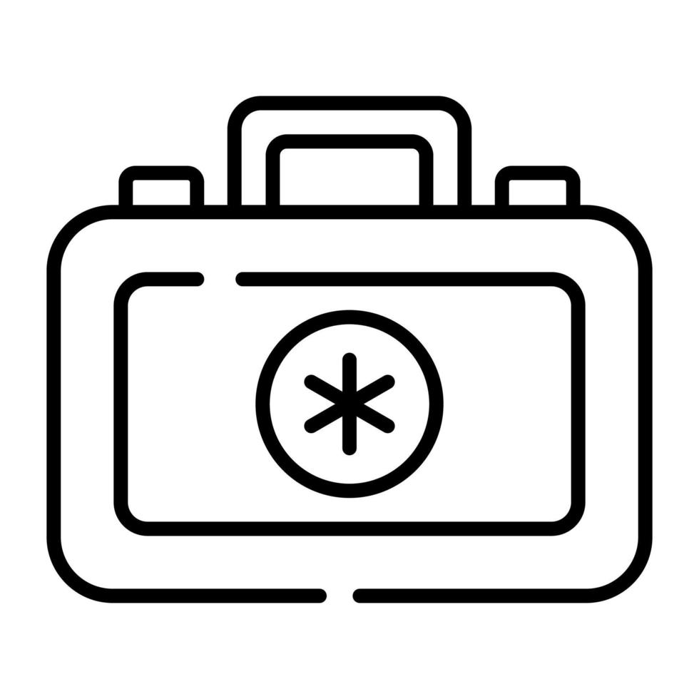 Trendy vector of first aid kit, medical emergency kit icon