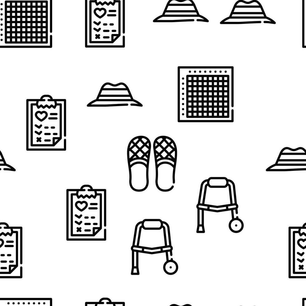 Grandfather Accessory Vector Seamless Pattern