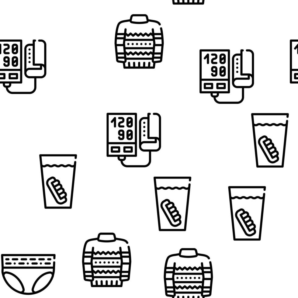 Grandfather Accessory Vector Seamless Pattern