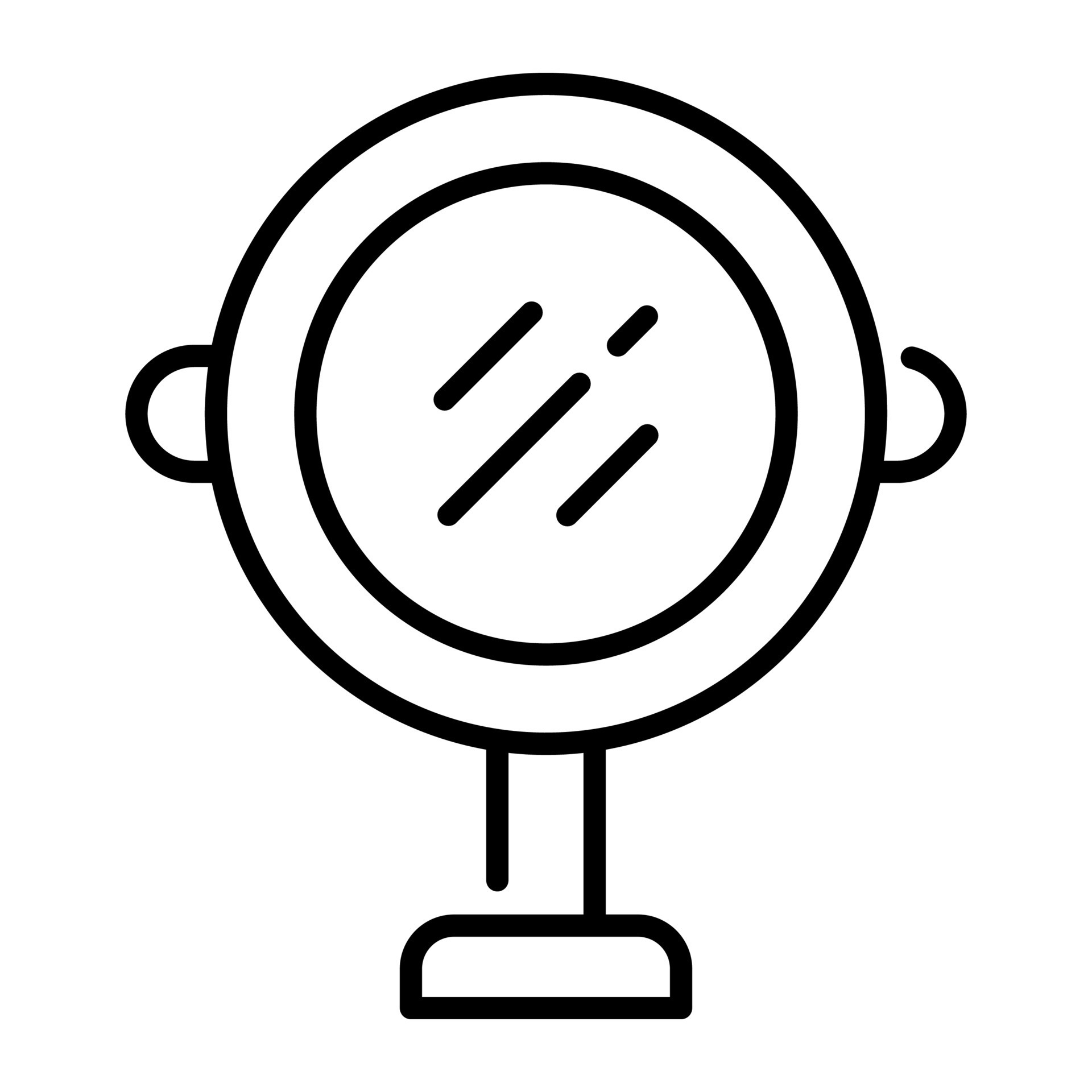 Pedestal mirror vector design, vanity mirror icon 17317510 Vector Art