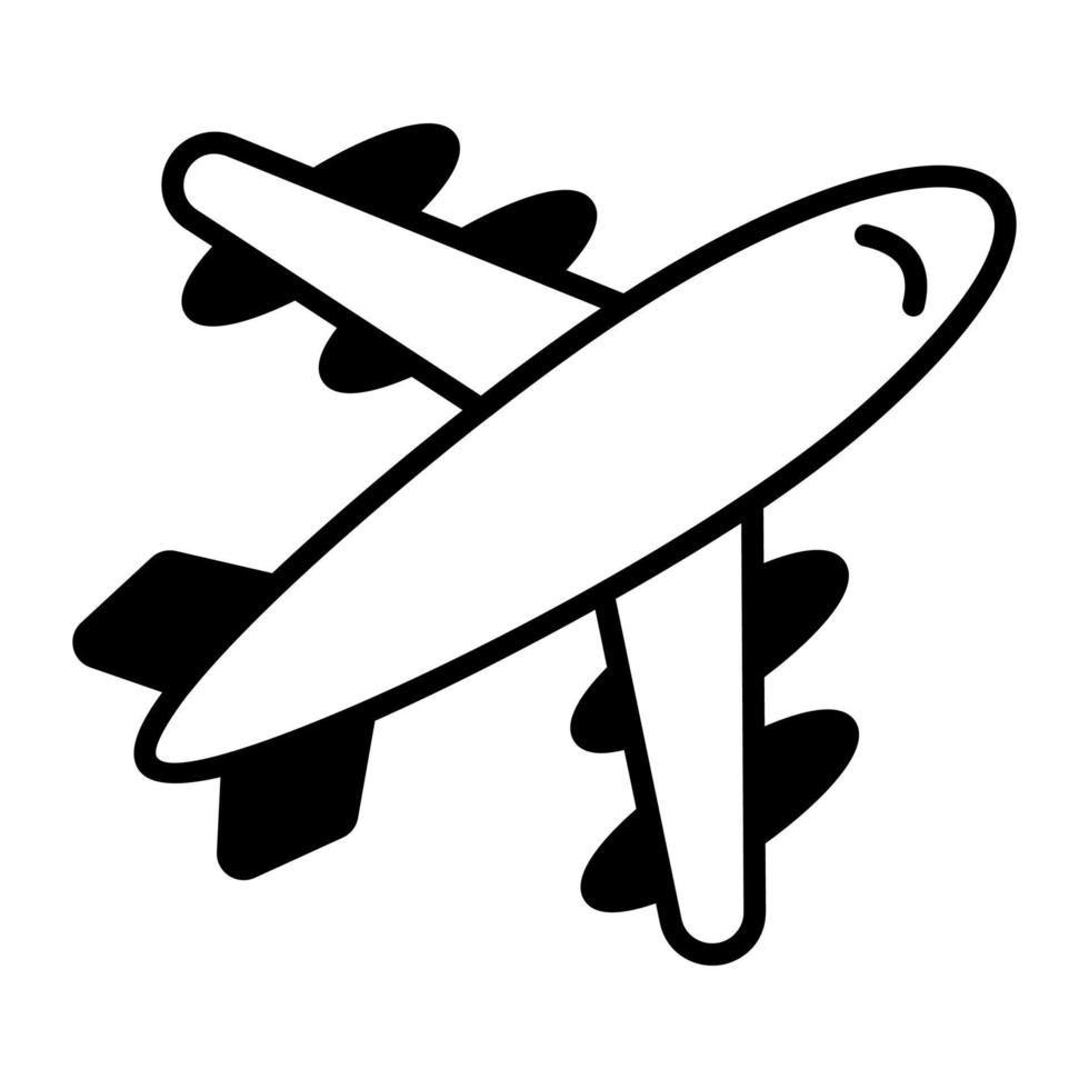 An amazing icon of airplane, beautiful vector of flight