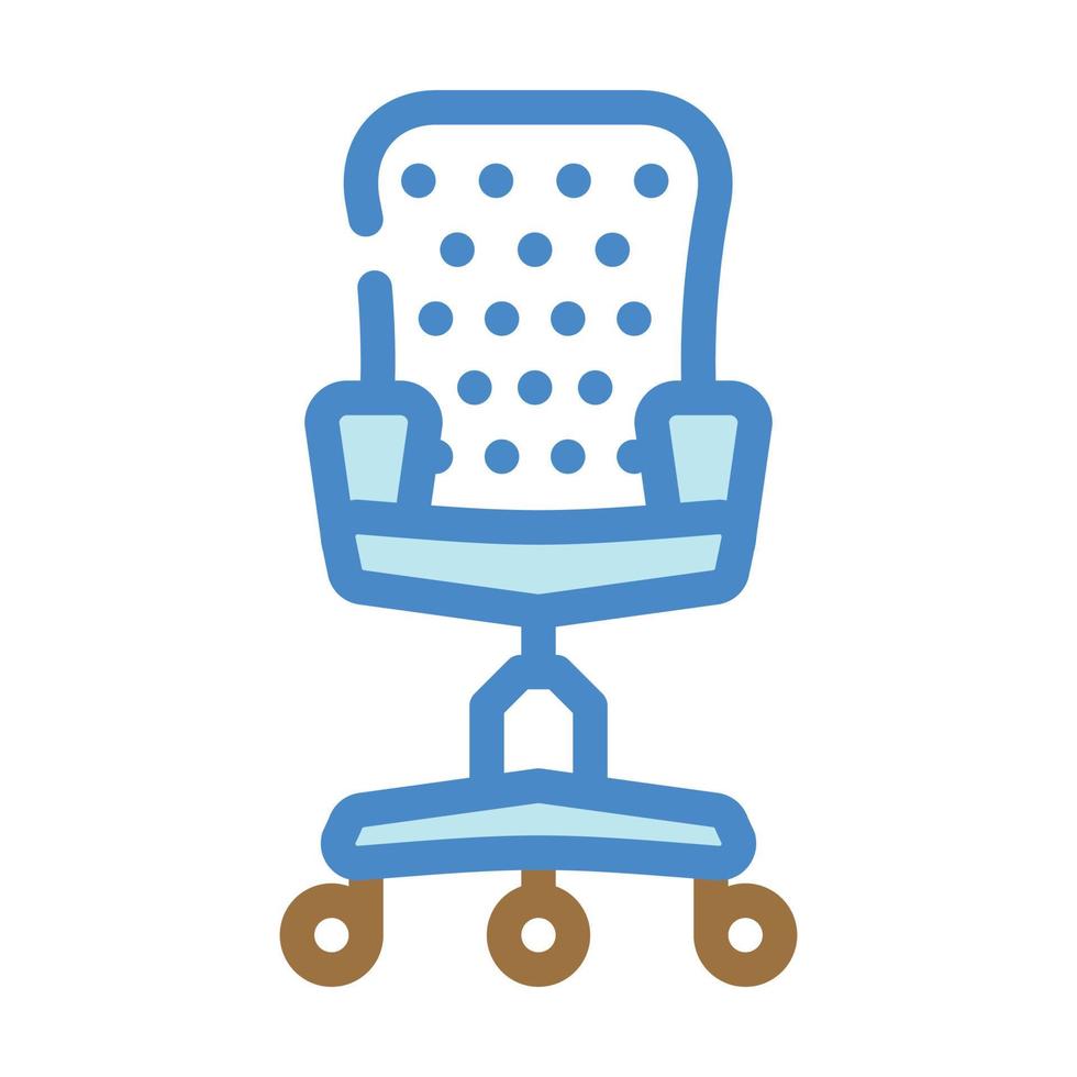 ilustración de vector de icono de color de muebles de oficina