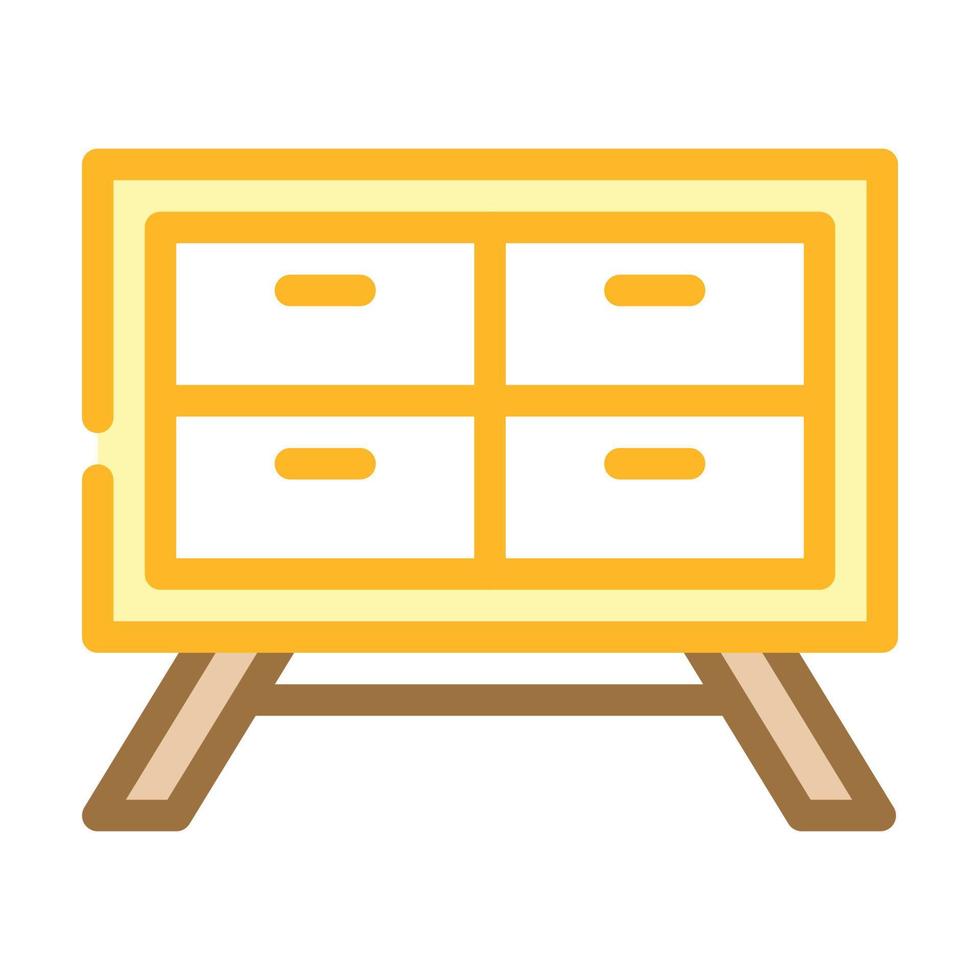 Ilustración de vector de icono de color de muebles de catering público