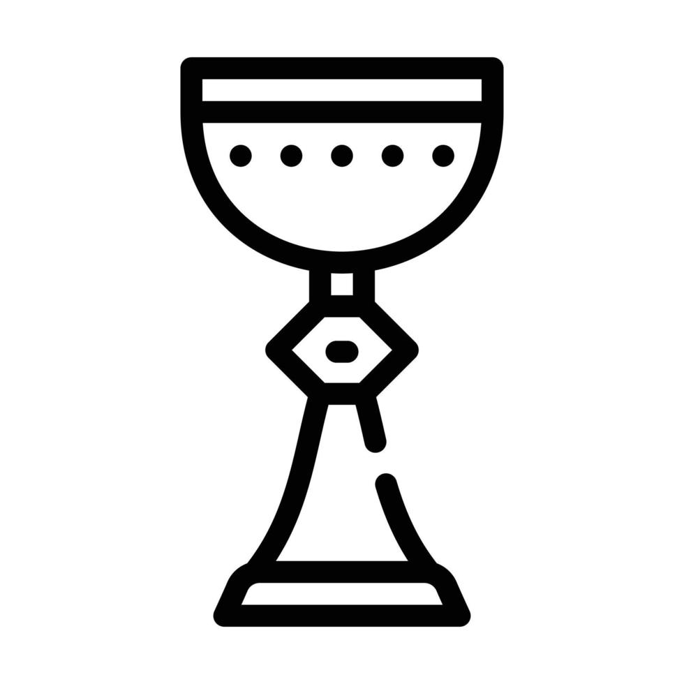 cup goblet line icon vector black illustration