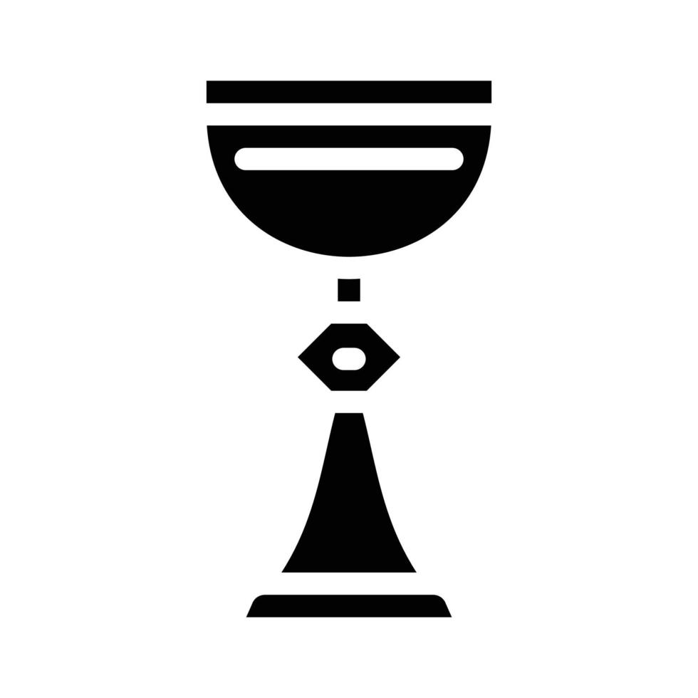 cup goblet glyph icon vector black illustration