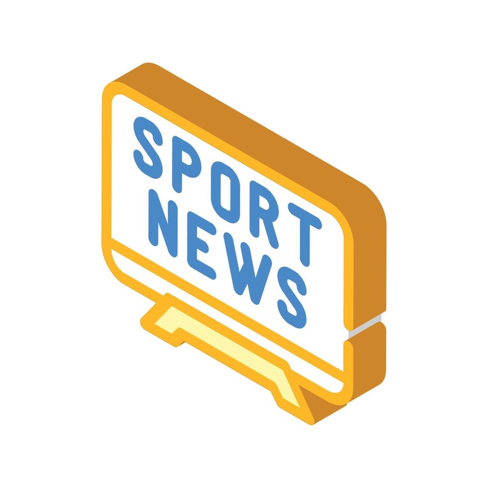 sport news isometric icon vector illustration sign