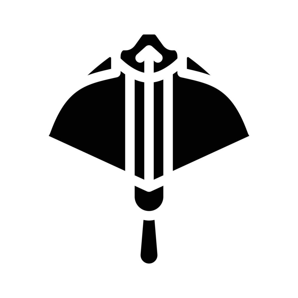 crossbow medieval weapon glyph icon vector illustration