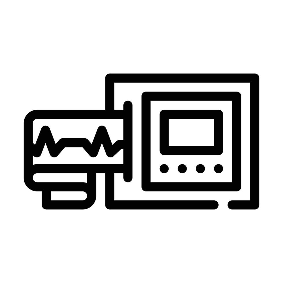 removing cardiogram line icon vector illustration sign