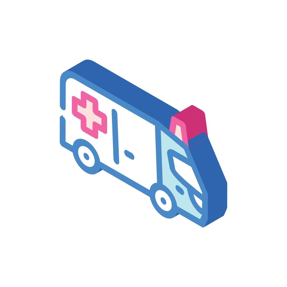 ambulance car isometric icon vector illustration sign