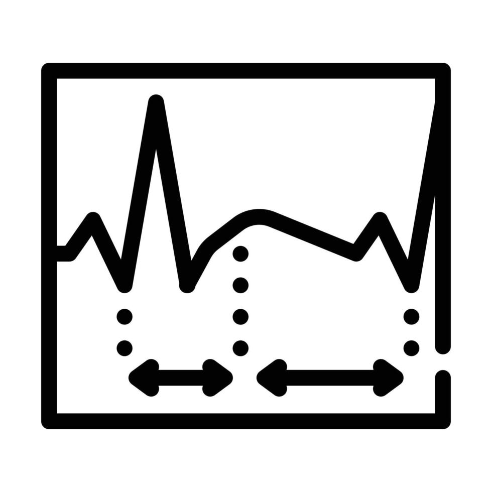 diastole, analysis of sistal and cardiogram line icon vector illustration