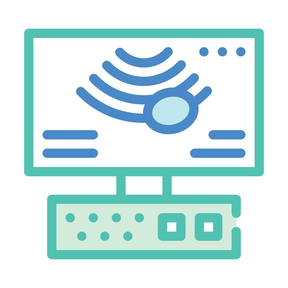 ultrasound equipment color icon vector illustration sign