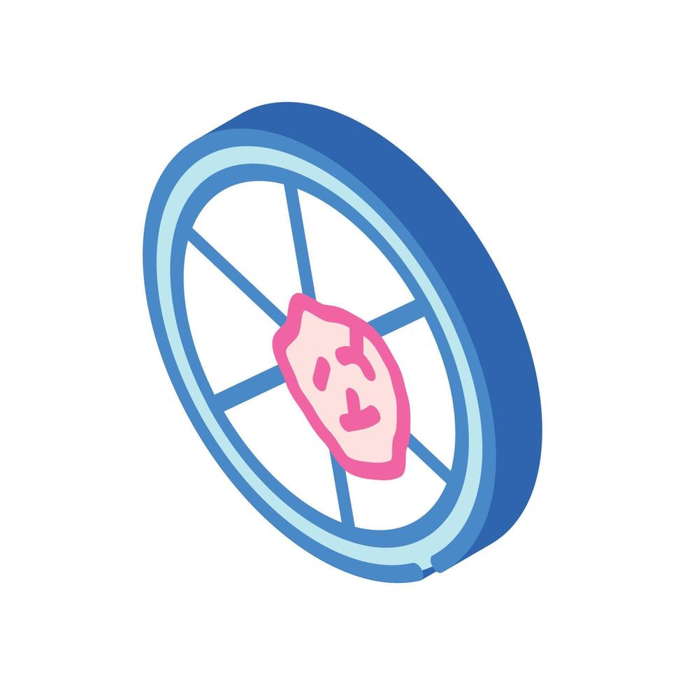 petri dish with biopsy isometric icon vector illustration