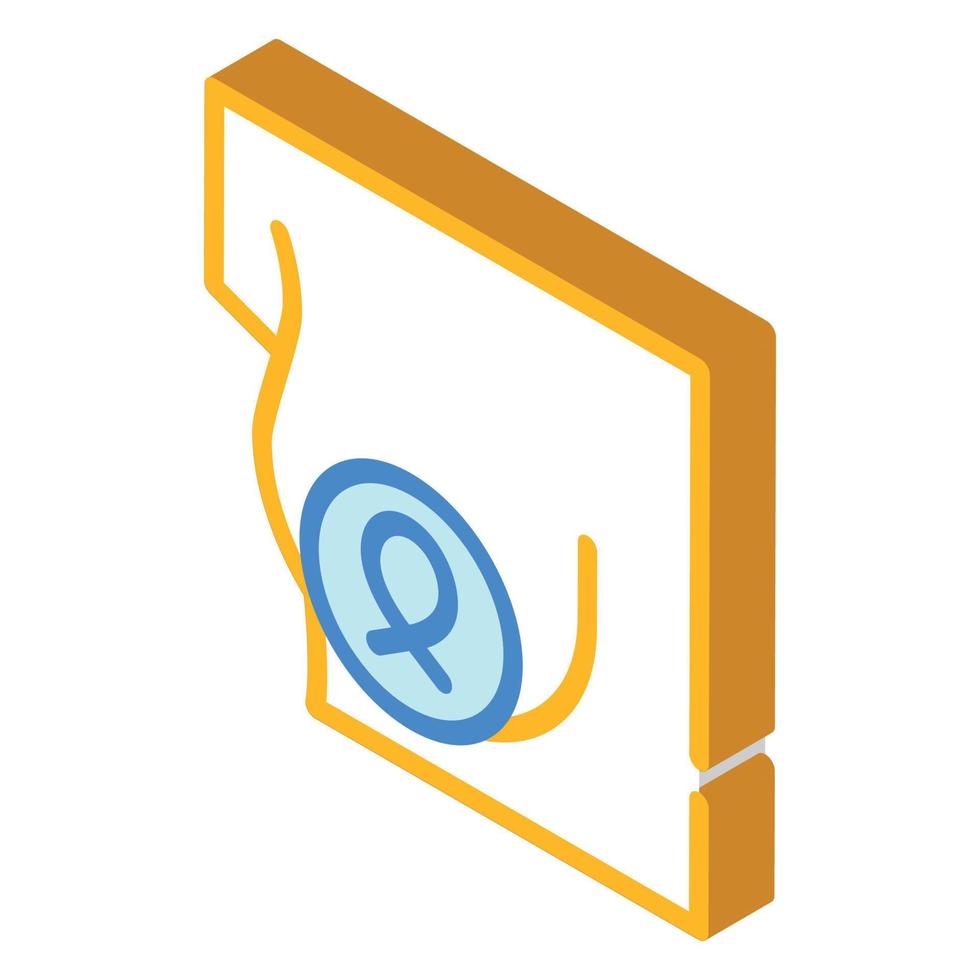 breast cancer isometric icon vector illustration sign