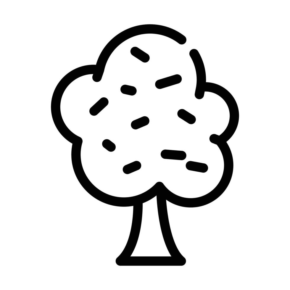 autumn leaves tree line icon vector illustration