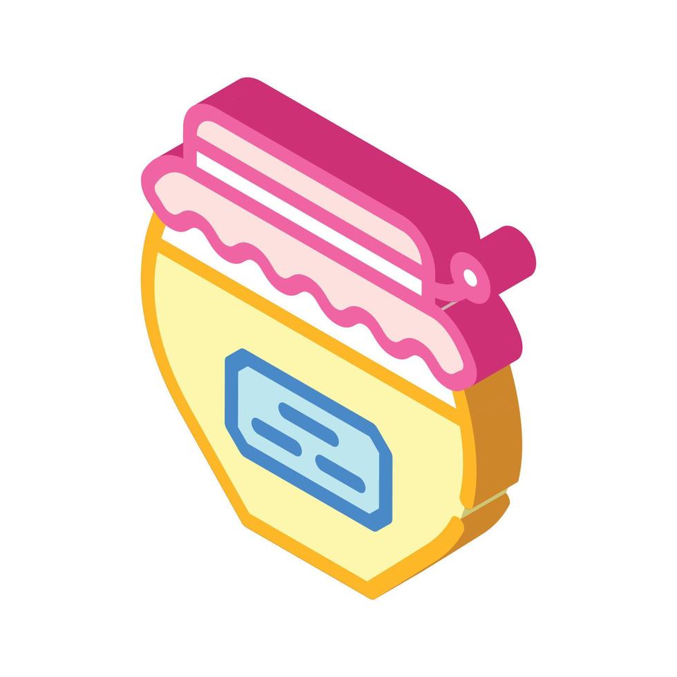 honey bottle isometric icon vector symbol illustration