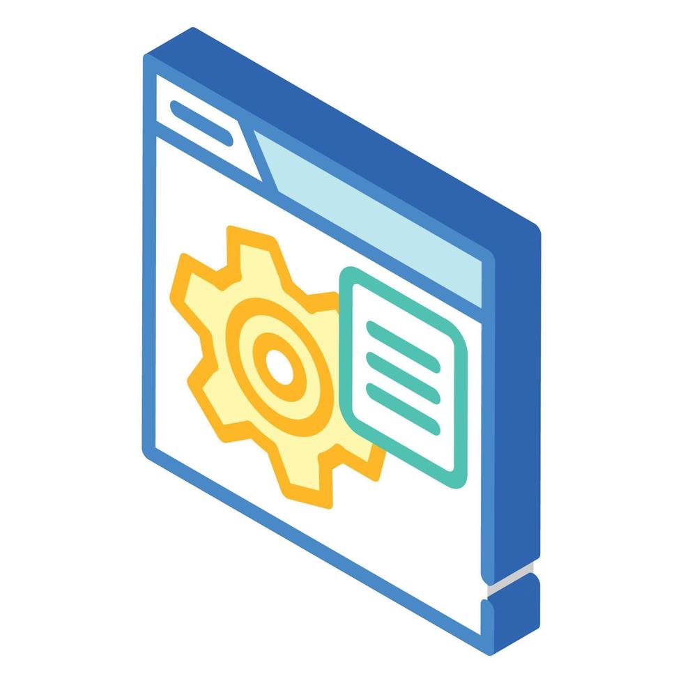 working internet advertising isometric icon vector illustration