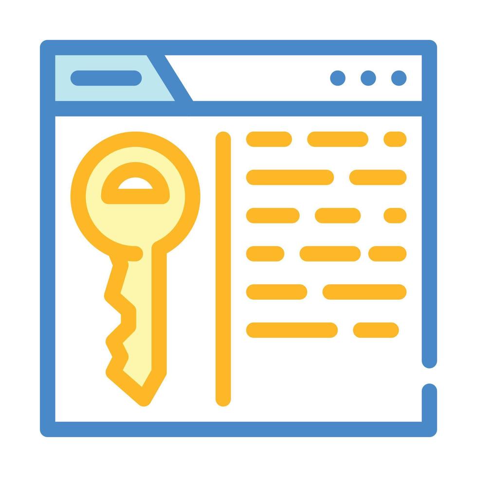 key seo optimization color icon vector illustration