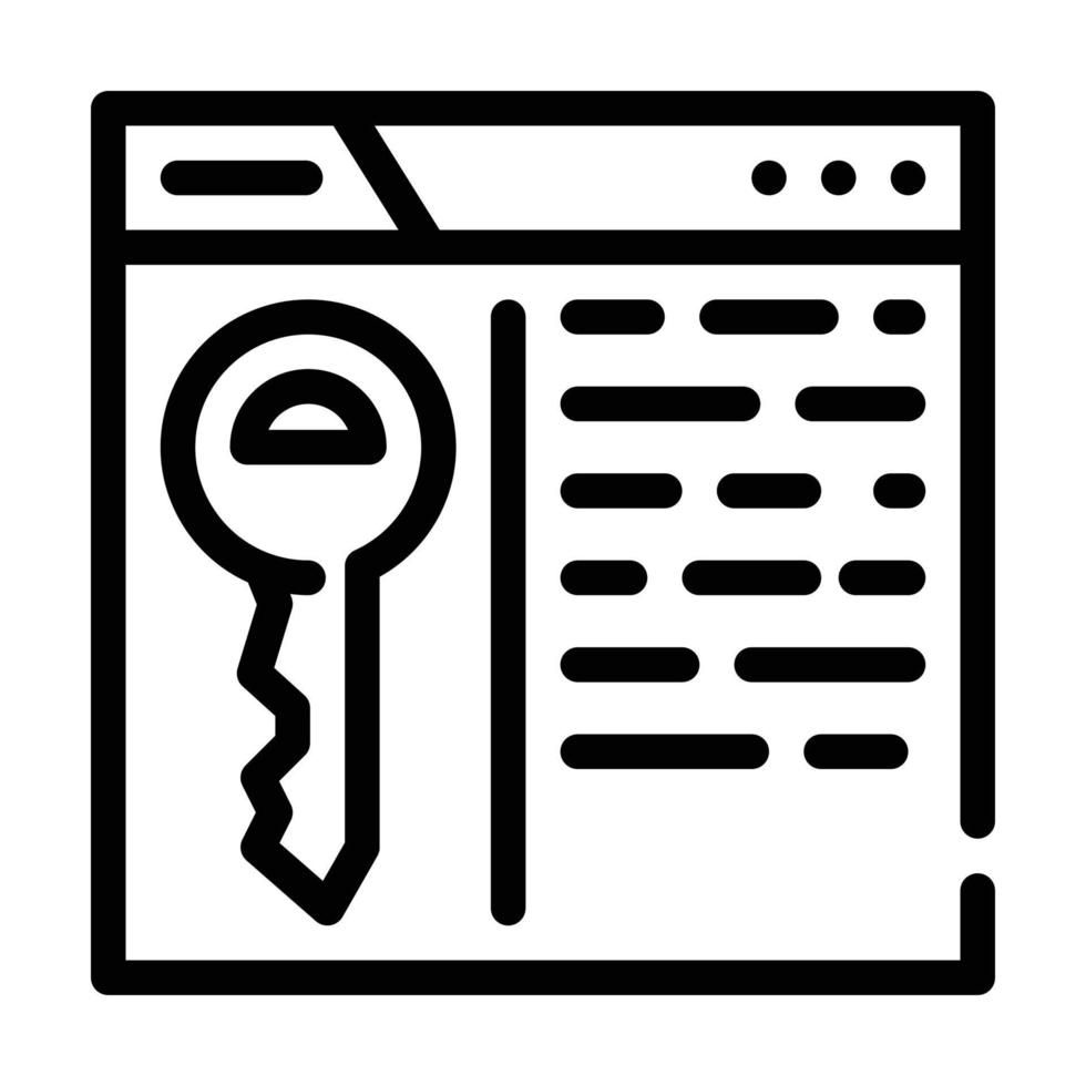 key seo optimization line icon vector illustration