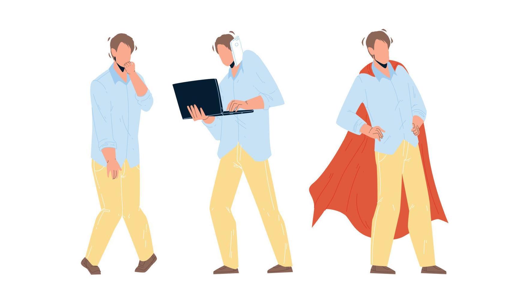 Personal Growth Business Skills Businessman Vector Illustration