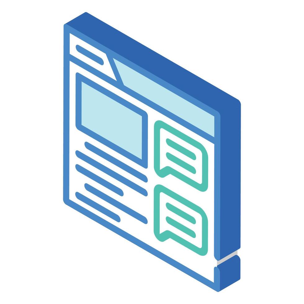 product characteristics and communication with client isometric icon vector illustration