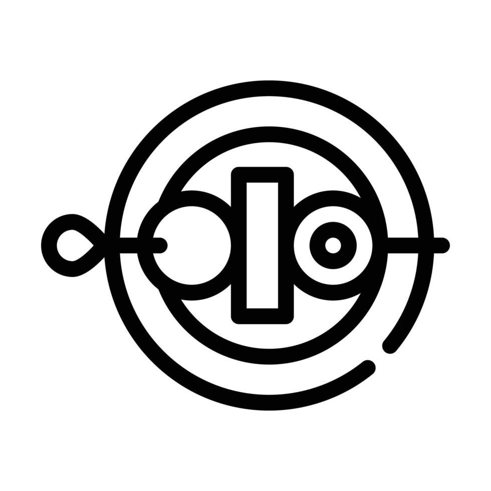 ilustración de símbolo de vector de icono de línea de barbacoa vegetal