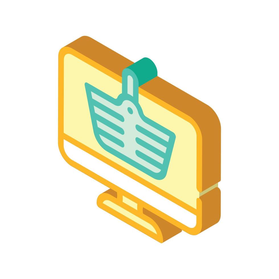 internet shopping isometric icon vector color illustration