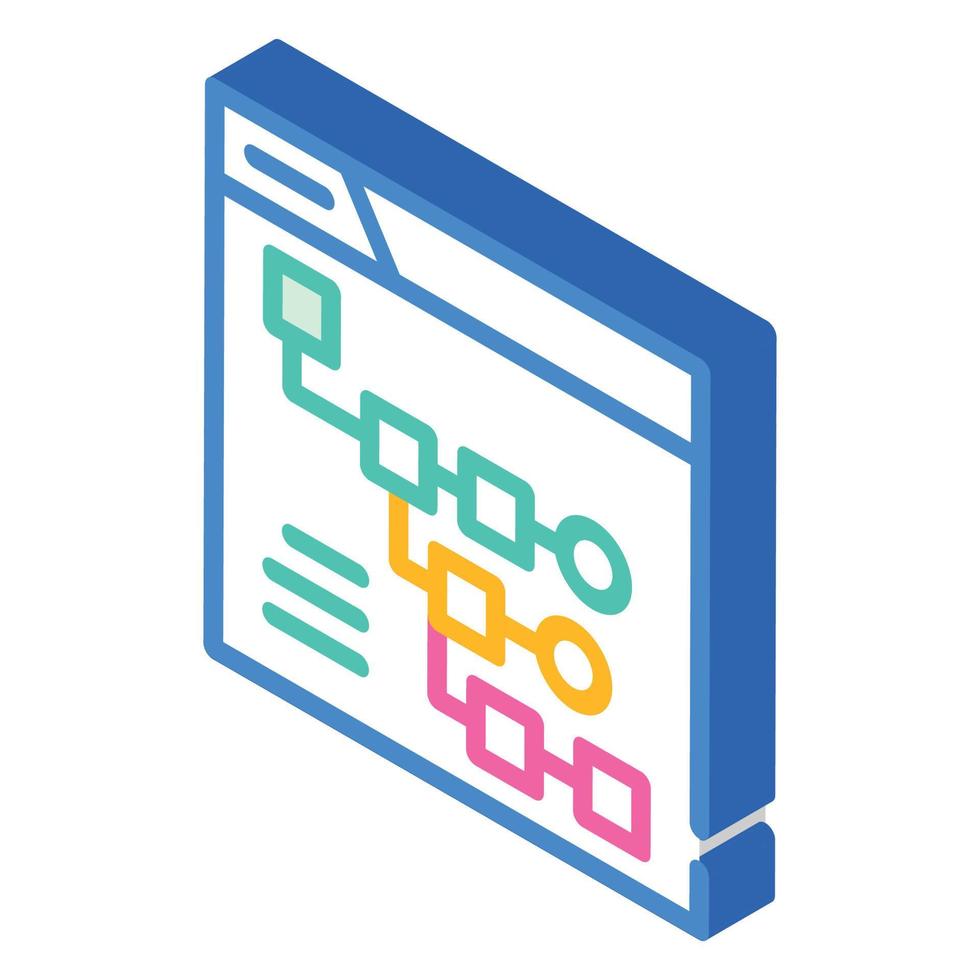 exploratory data analysis isometric icon vector illustration