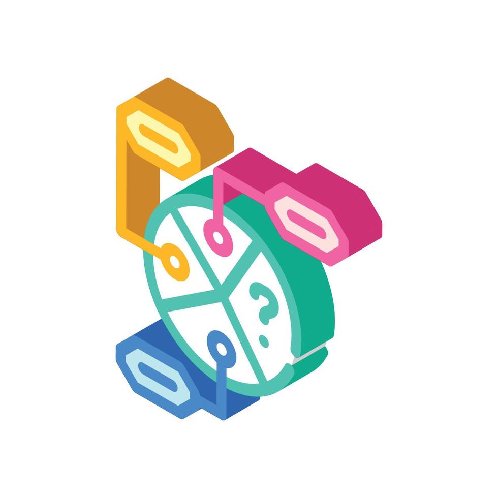 strategy and analysis isometric icon vector illustration