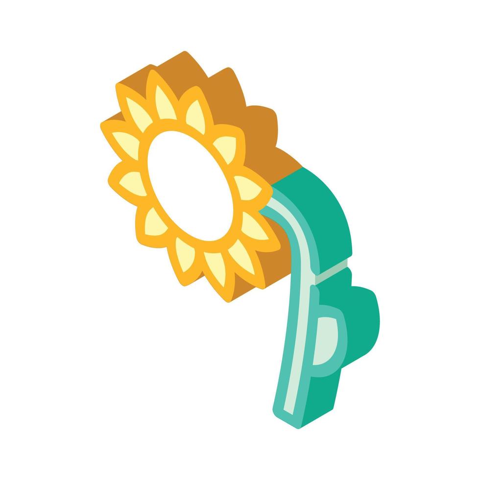 sunflower plant isometric icon vector symbol illustration