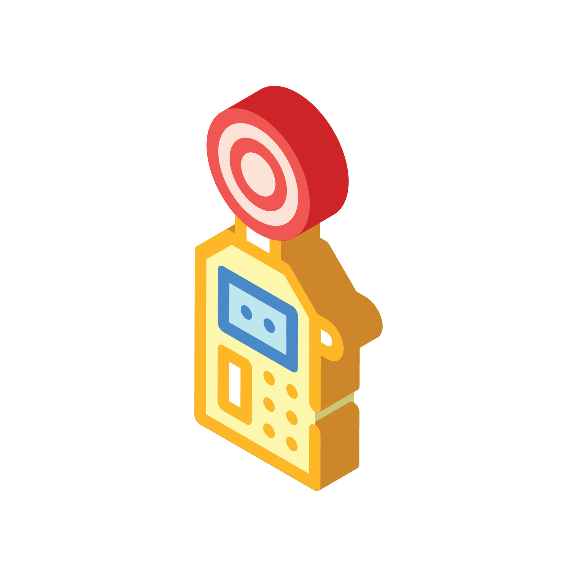 noise meter measuring device isometric icon vector illustration