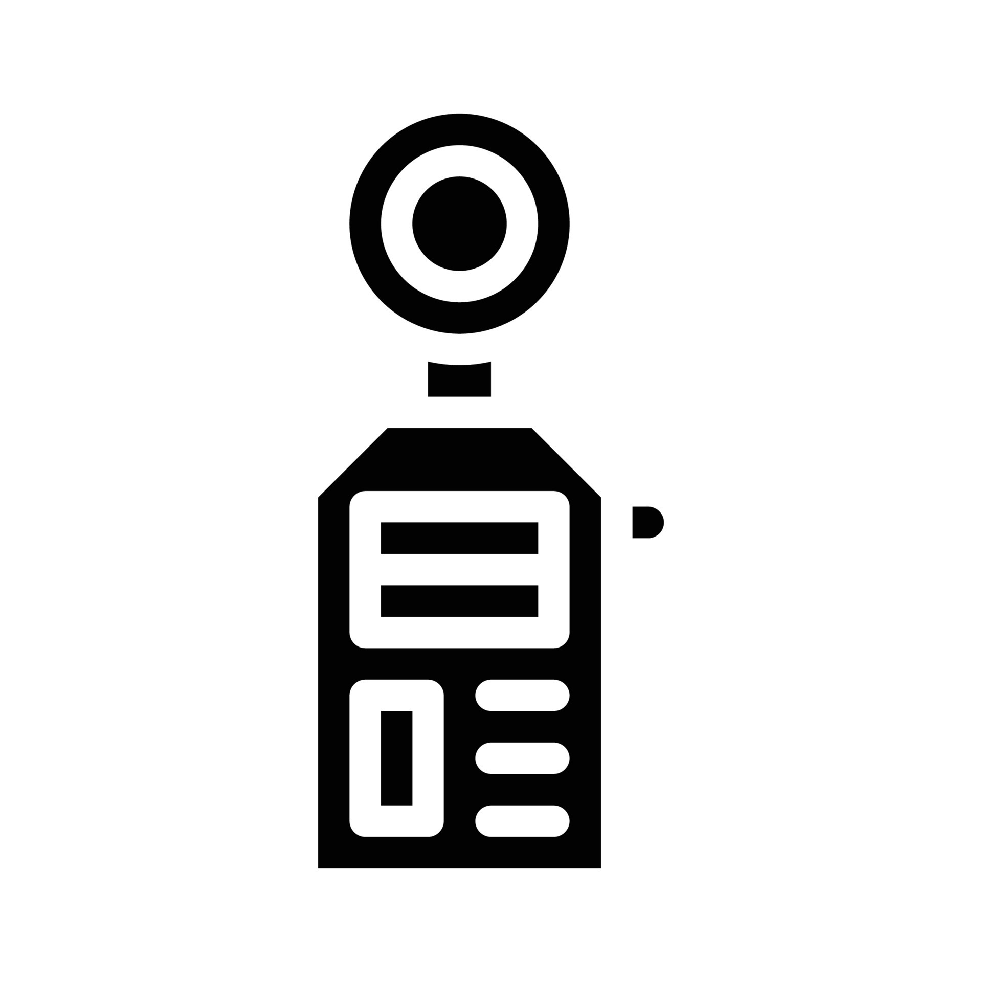 noise meter measuring device glyph icon vector illustration 17318825