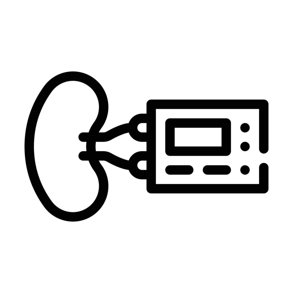 implantable artificial kidney line icon vector illustration