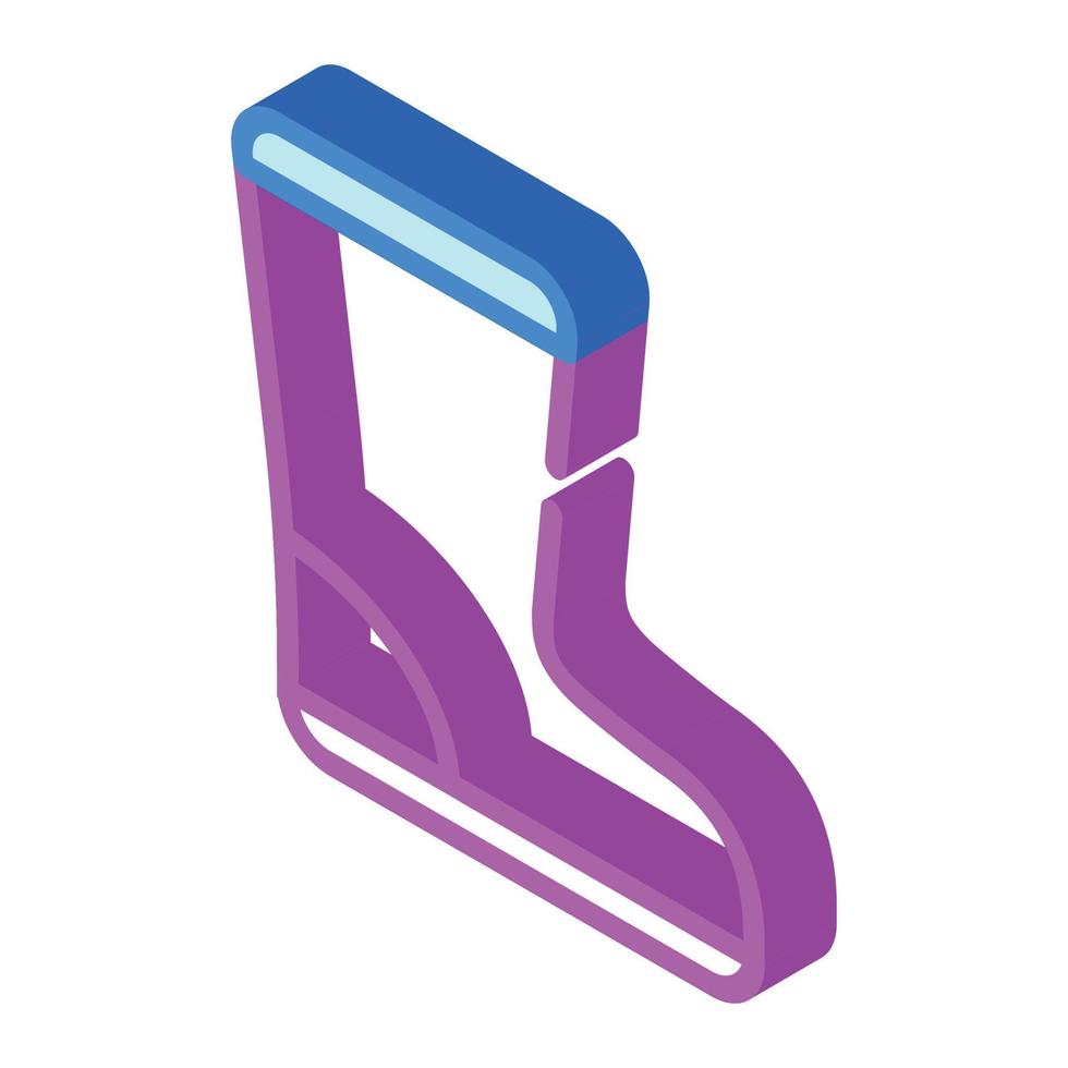 waterproof boot isometric icon vector isolated illustration