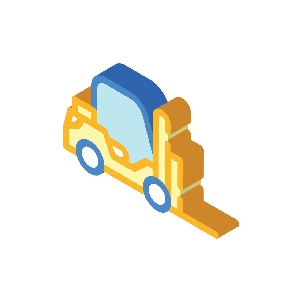 forklift car isometric icon vector isolated illustration