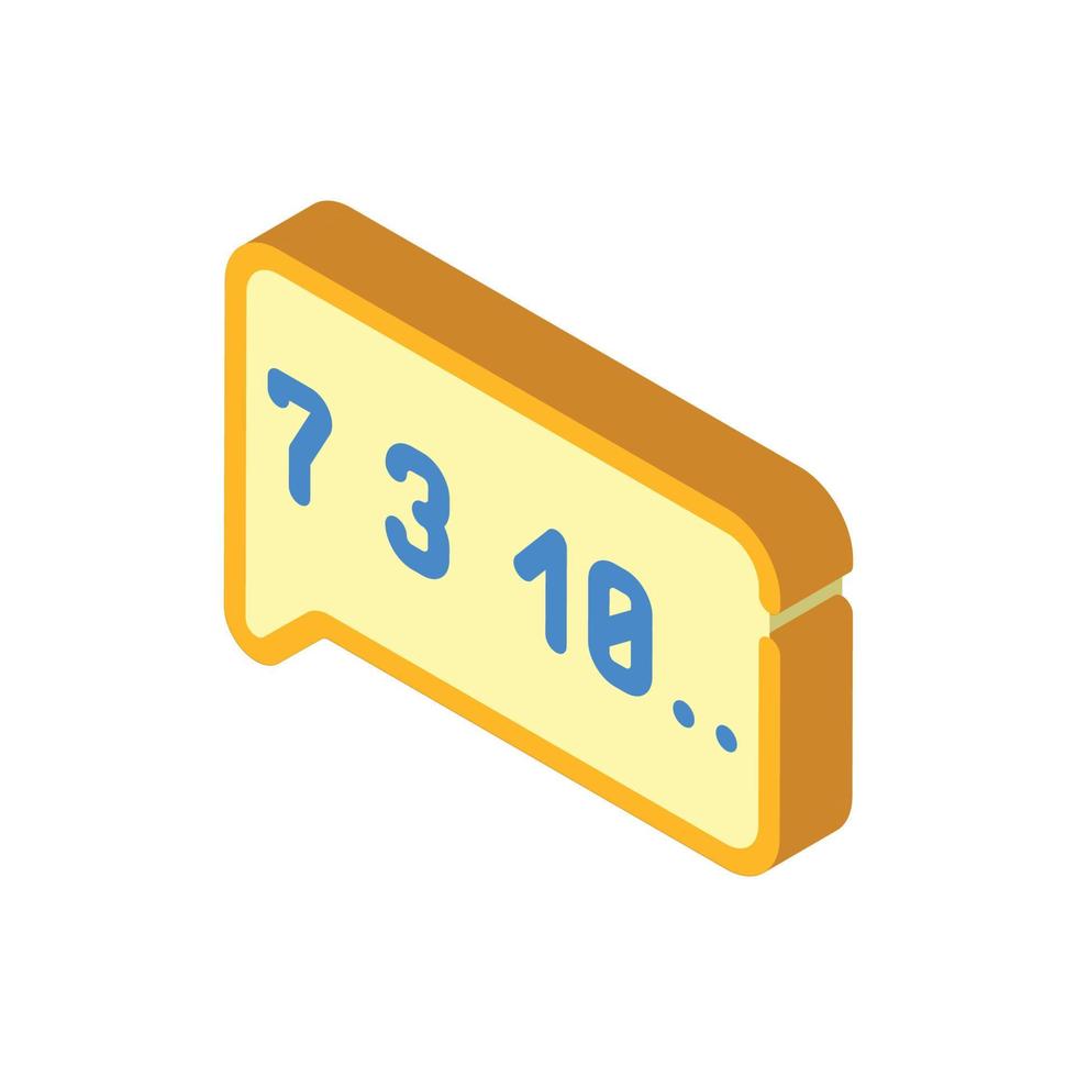 talking numbers isometric icon vector isolated illustration