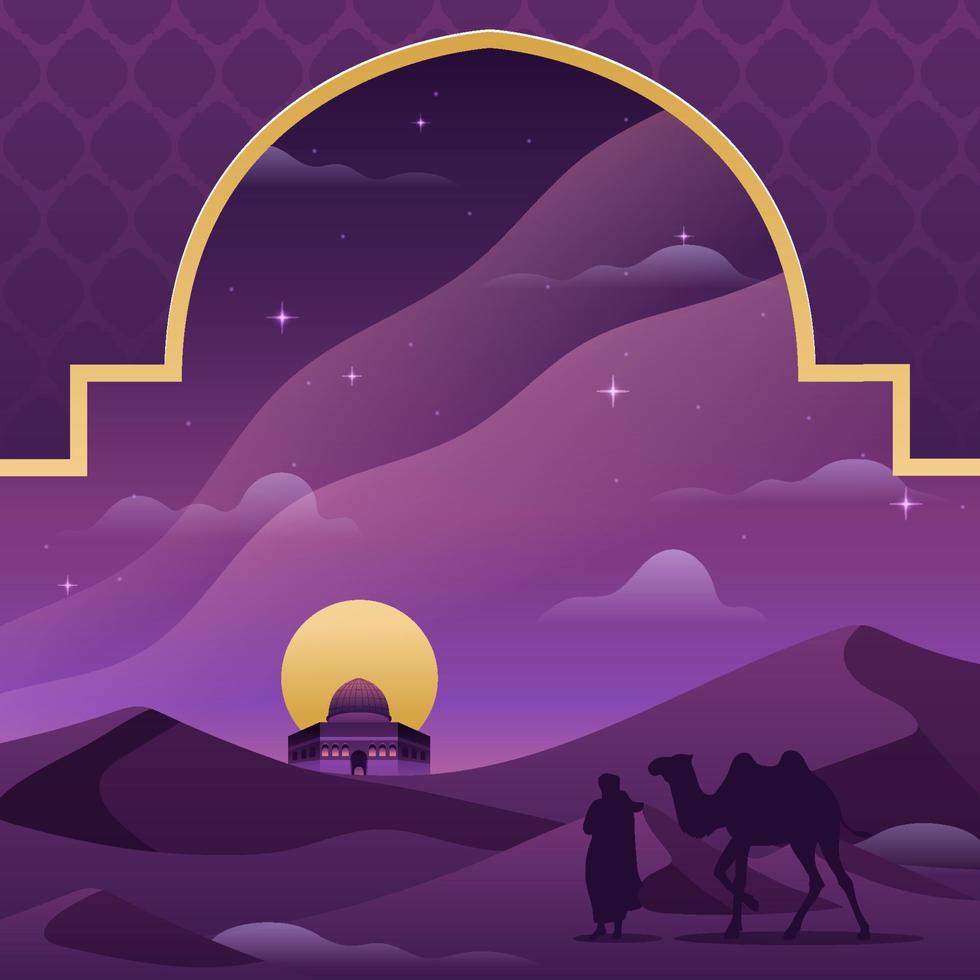 Isra Miraj Background vector