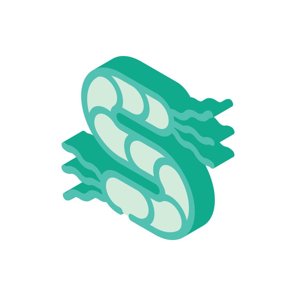 espirilla bacteria icono isométrico vector ilustración aislada