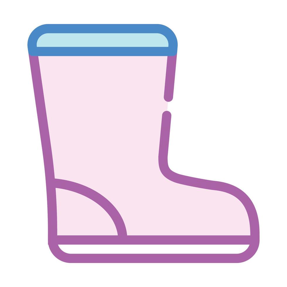 waterproof boot color icon vector illustration